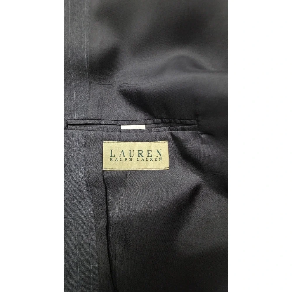 Lauren Ralph Lauren Men's Grey Pinstripe Suit‎ Jacket Blazer 46XL 100% Wool...